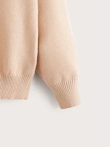 Niñas Jersey de hombros caídos con capucha - Albaricoque - Ver 3