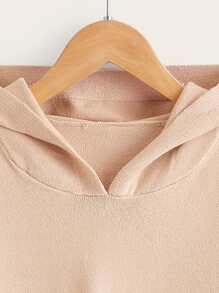 Niñas Jersey de hombros caídos con capucha - Albaricoque - Ver 4