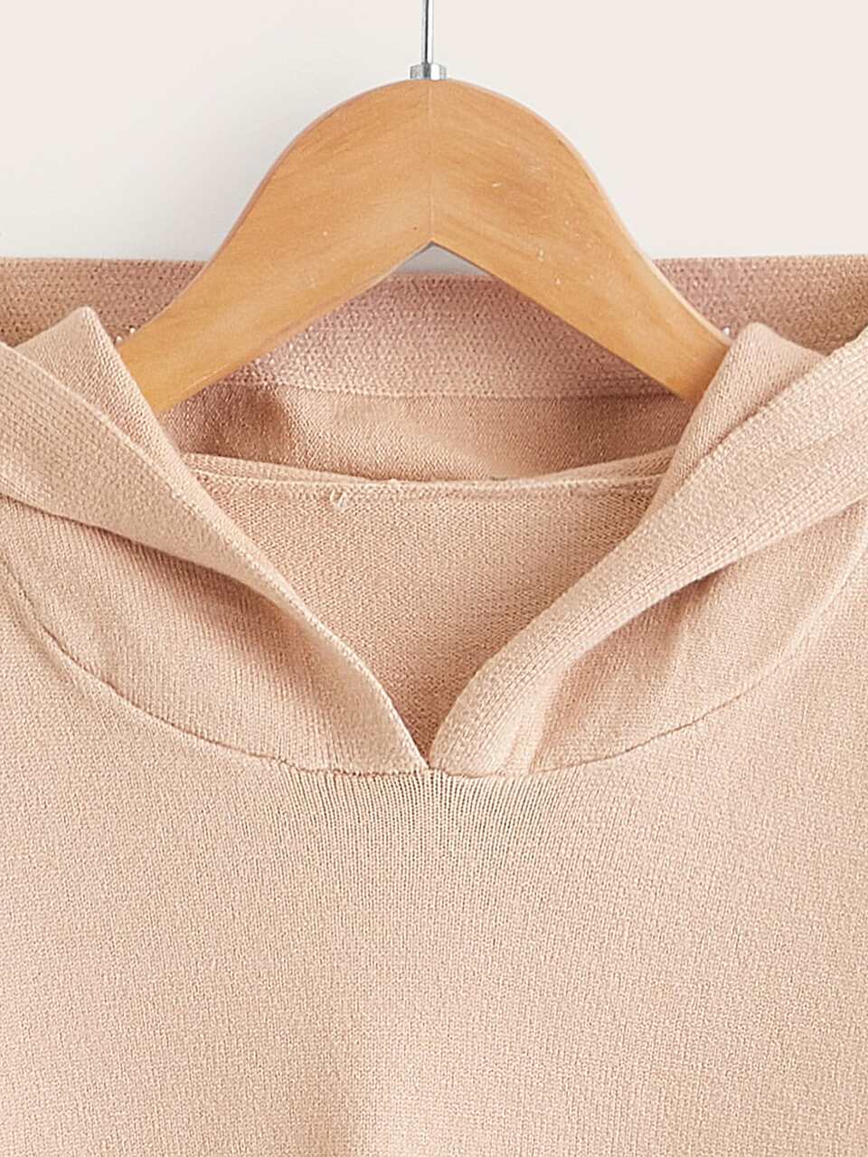 Girls Drop Shoulder Hooded Sweater