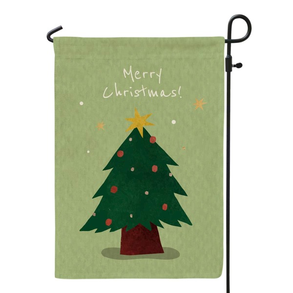 

Christmas Tree Print Decorative Garden Flag, Multicolor
