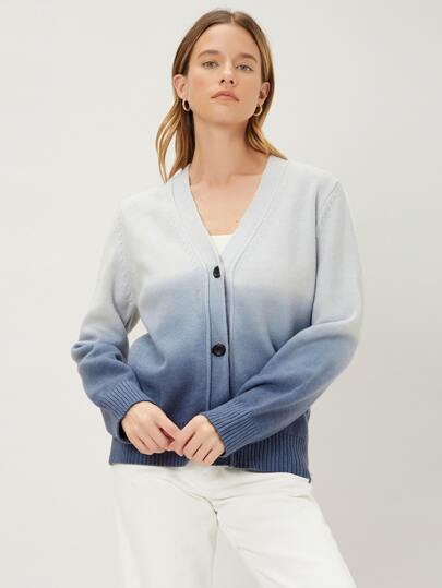 MOTF PREMIUM 羊毛混紡漸層開襟衫