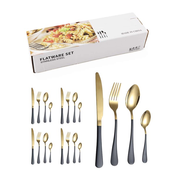 

20pcs Stainless Steel Cutlery Set, Multicolor