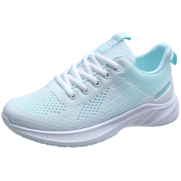 

Two Tone Breathable Running Shoes, Baby blue