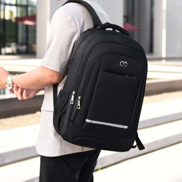 

Men Minimalist Large Capacity Backpack, Black