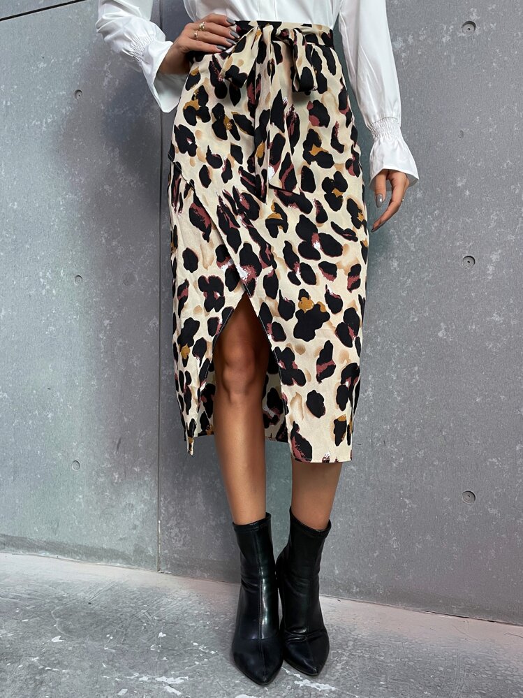 Falda cruzada con estampado - Multicolor - Añade 1