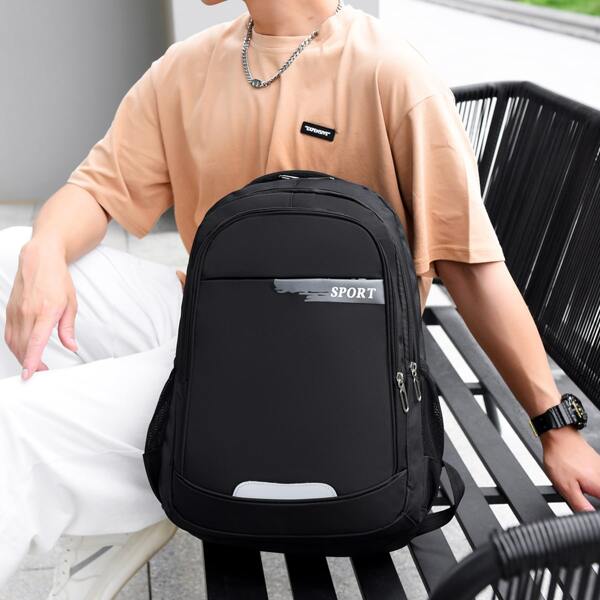 

Men Minimalist Large Capacity Backpack, Black