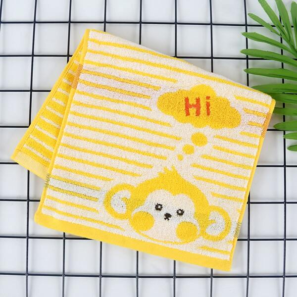 

1pc Monkey Print Towel, Multicolor