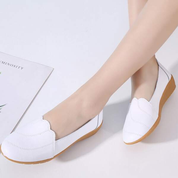 

Minimalist Slip On Shoes, White