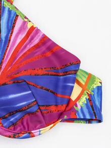 Color Block Criss Cross Bikini, For Summer Beach Vacation - Multicolor - View 6
