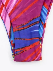 Color Block Criss Cross Bikini, For Summer Beach Vacation - Multicolor - View 7