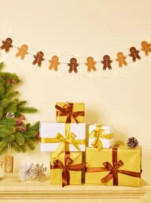 1pc 3m Christmas Gingerbread Garland String Light - Yellow - View 2