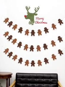 1pc 3m Christmas Gingerbread Garland String Light - Yellow - View 4