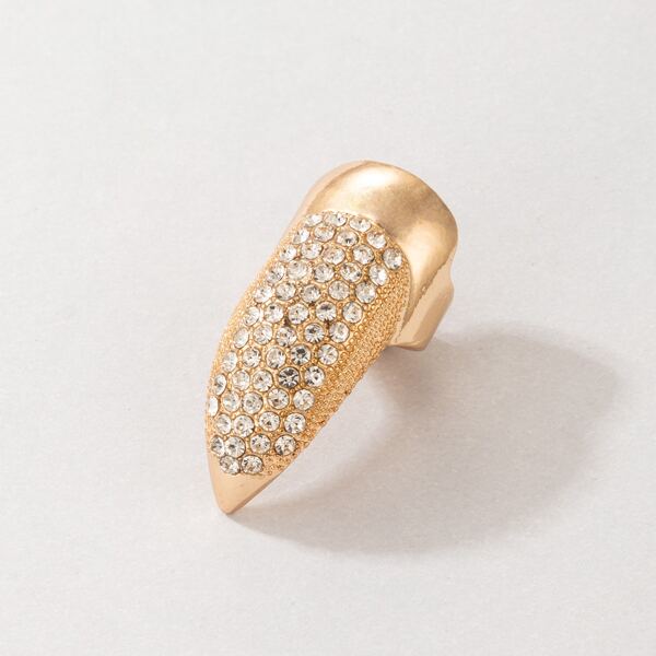 

Rhinestone Decor Ring, Gold