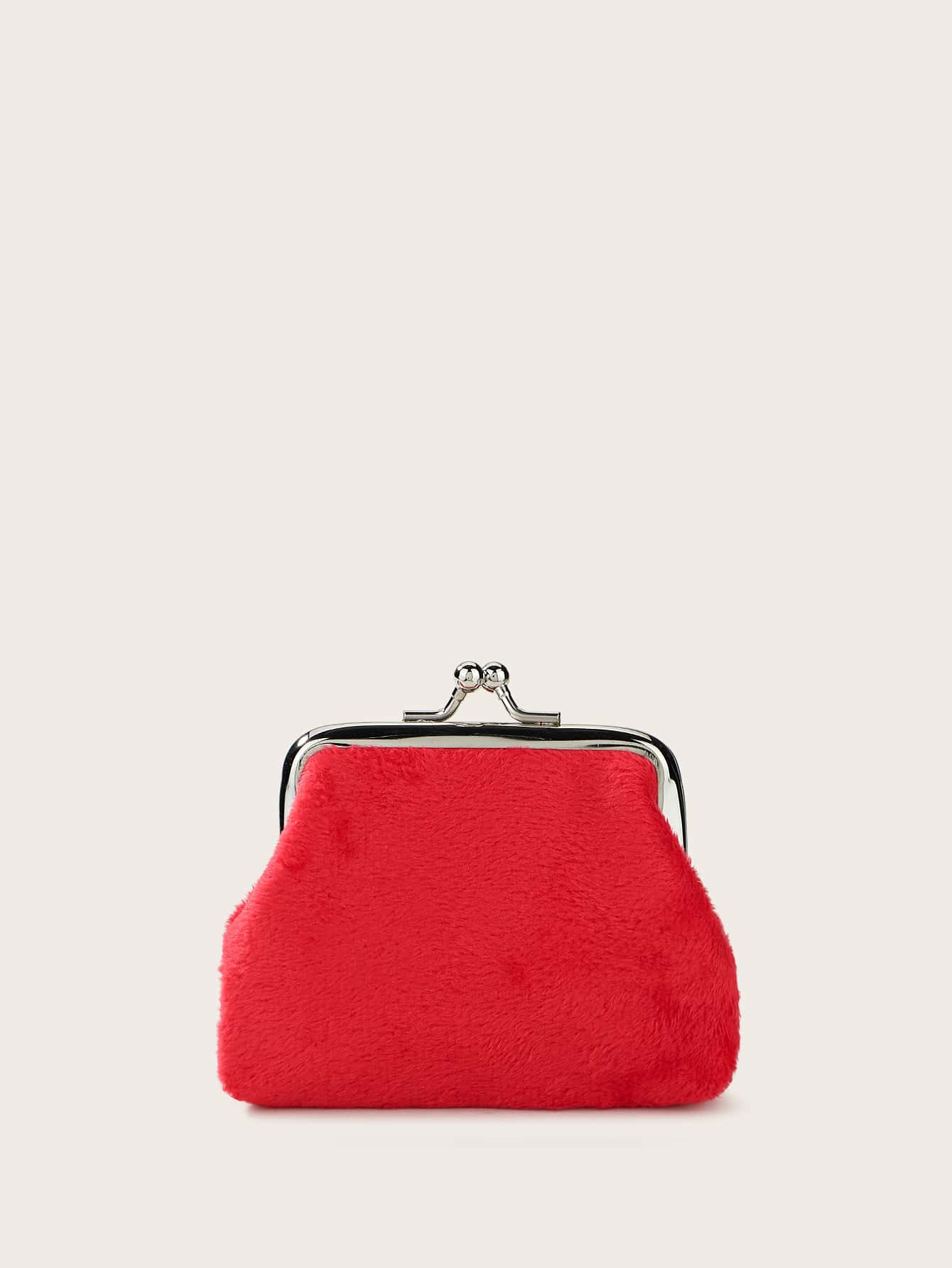 Kiss Lock 钱包 轻便时尚 周年纪念 生日礼物 礼品 白领人士 男士 女士 女士钱包 迷你钱包 钱包 零钱包 - 紅色 - 查看 1