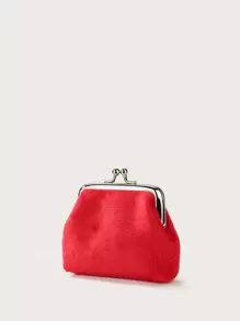 Kiss Lock 钱包 轻便时尚 周年纪念 生日礼物 礼品 白领人士 男士 女士 女士钱包 迷你钱包 钱包 零钱包 - 紅色 - 查看 2