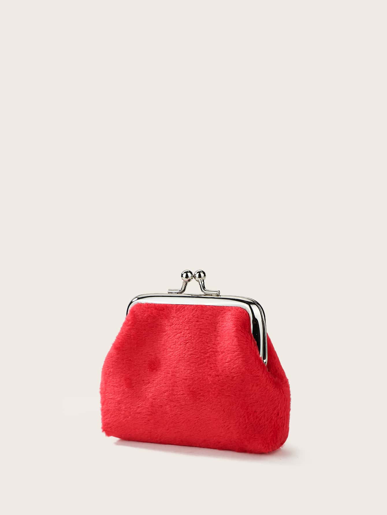 Kiss Lock 钱包 轻便时尚 周年纪念 生日礼物 礼品 白领人士 男士 女士 女士钱包 迷你钱包 钱包 零钱包 - 紅色 - 查看 2