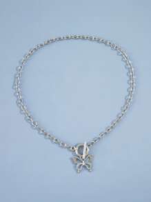 Vòng cổ Bươm bướm - Bạc - Xem 2