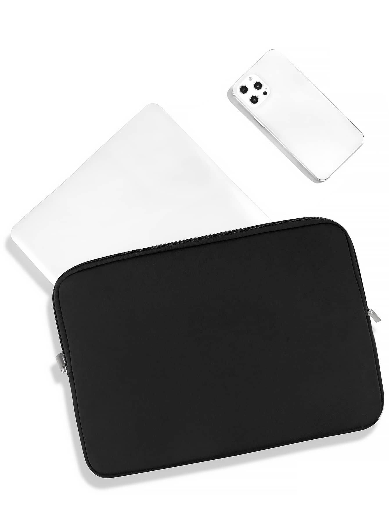 Túi đựng máy tính xách tay 11 inch trơn tương thích với iPad - màu đen - Xem 1