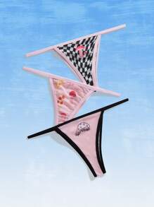 PUNPUN 3件卡通圖案內褲套裝