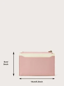 雙色卡片夾輕巧便攜信用卡身份證白領族女職員女度假周年禮物生日禮物配件禮物深粉色錢包