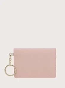 雙色翻蓋卡包 - 粉色 - 查看 4