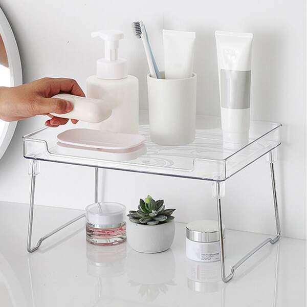 

1pc Clear Foldable Storage Rack