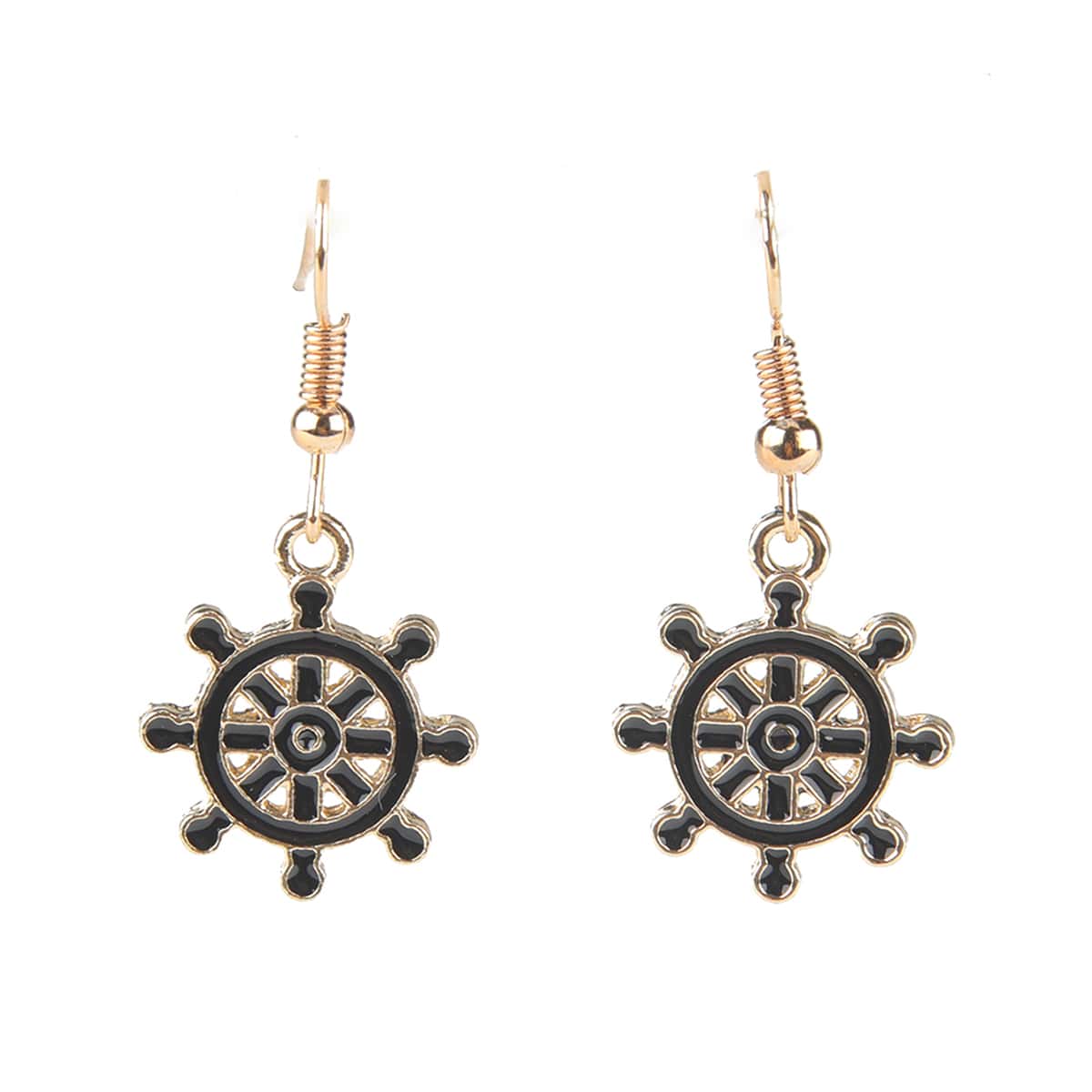 

Rudder Drop Earrings, Black