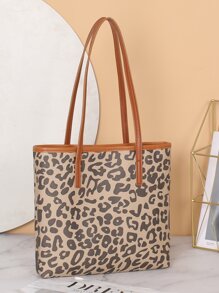 Leopard Tote Bag - Multicolor - View 1