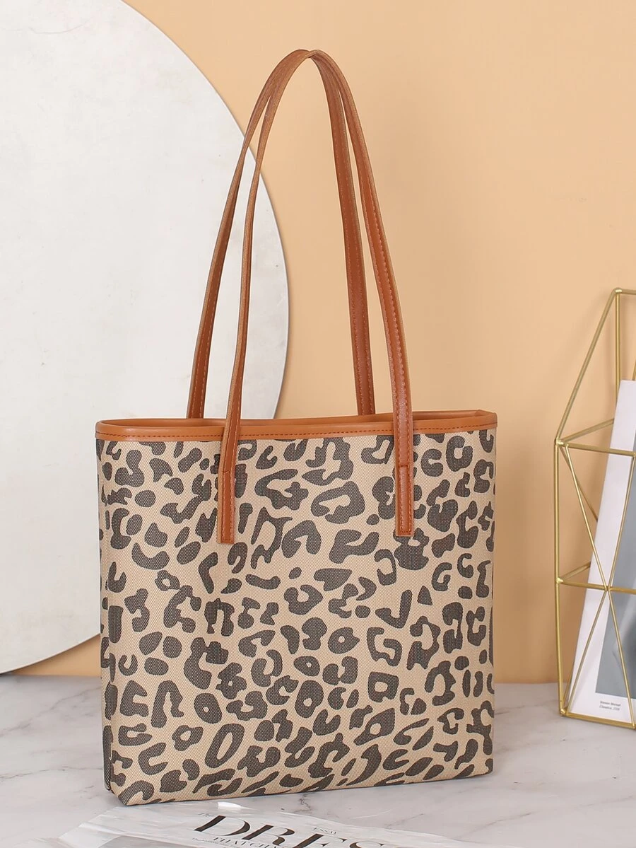 Leopard Tote Bag - Multicolor - View 1