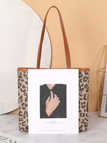 Leopard Tote Bag - Multicolor - View 3