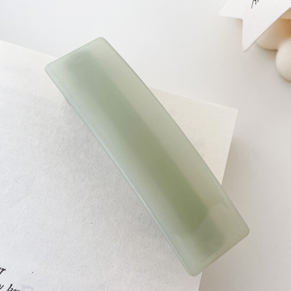 

Minimalist Geometric Hair Clip, Green