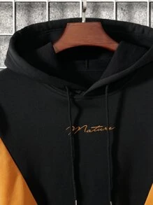 Manfinity Homme Áo nỉ Nam Dây kéo Túi Khối Màu Lá thư Giải trí - Nhiều màu - Xem 5