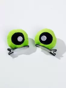 1pair Fashionable Frog Eye Hair Clip (2pcs/Set) Cute Claw Clips Hair Claws Hair Barrettes, School Stuff, Hair Accessories, Head Accessories - Multicolor - View 1