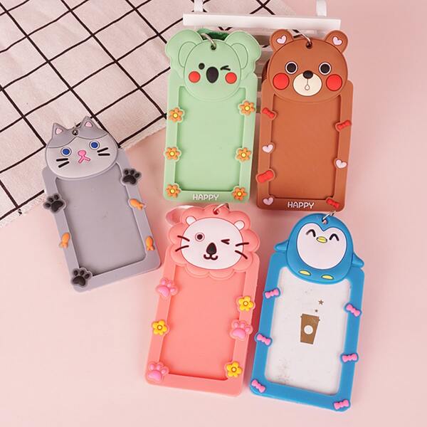

1pc Animal Design Random Card Cover, Multicolor
