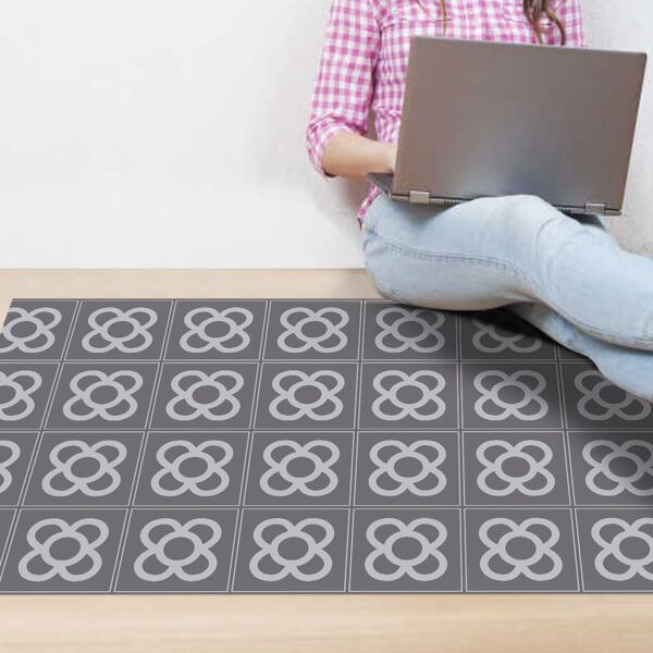 

2pcs Graphic Print Floor Sticker, Multicolor