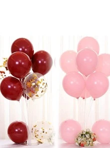 1件套透明靈活氣球架塑膠極簡可調節書桌氣球架適用於婚禮宴會