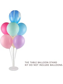 1件套透明靈活氣球架塑膠極簡可調節書桌氣球架適用於婚禮宴會