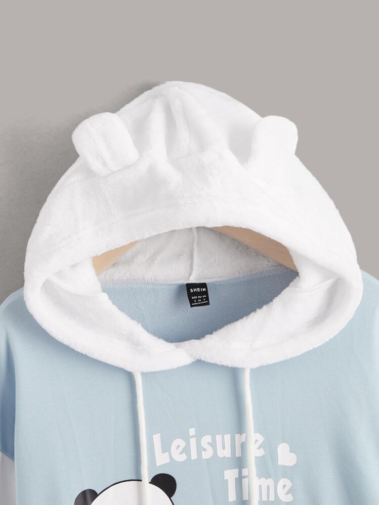 Muchica שרוך קשירה כיס קולורבלוק מכתב חמוד סווצ'ר - כחול בייבי - ראה 3