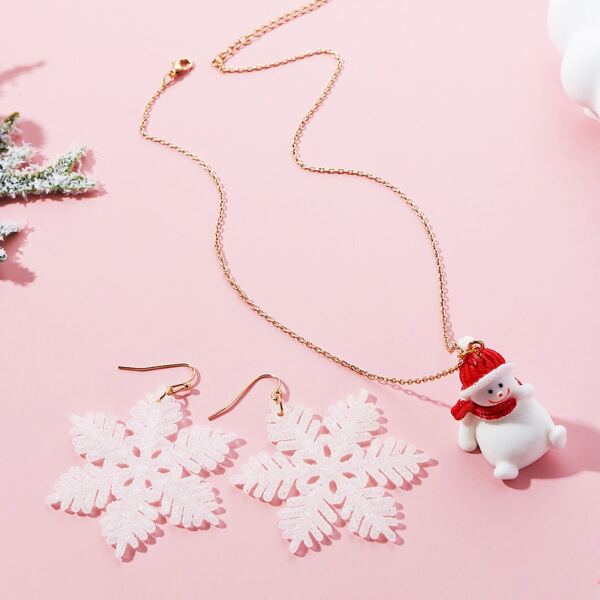 

3pcs Girls Christmas Jewelry Set, Multicolor