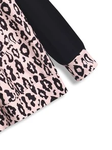 Plus Leopard Print Drop Shoulder Crisscross Front Tee - Multicolor - View 4