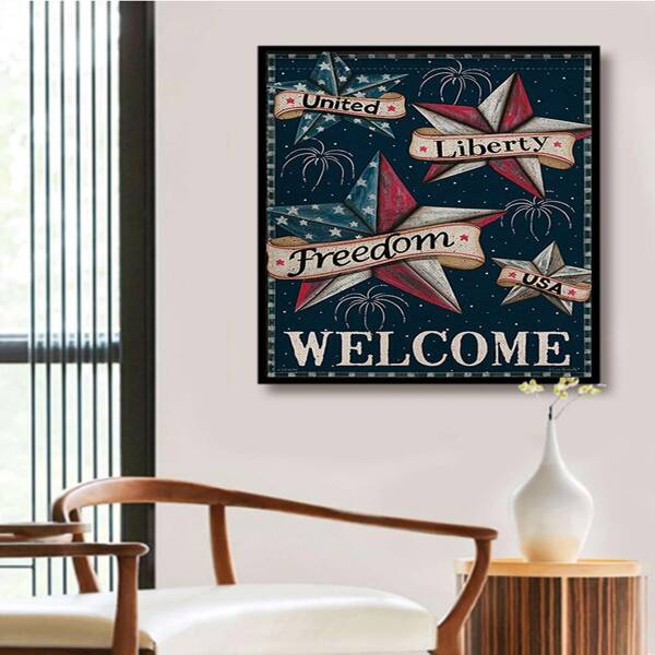 

Letter Graphic DIY Diamond Unframed Painting, Multicolor