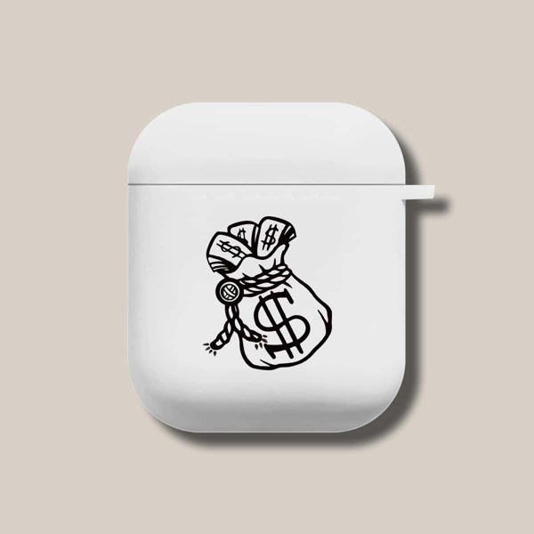 

Чехол для Airpods узором, Белый