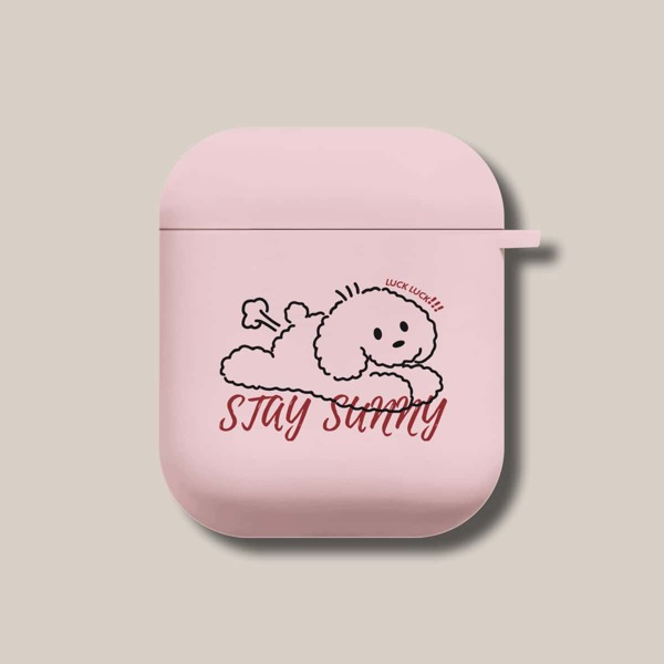

Dog Pattern Case For AirPods, Pink