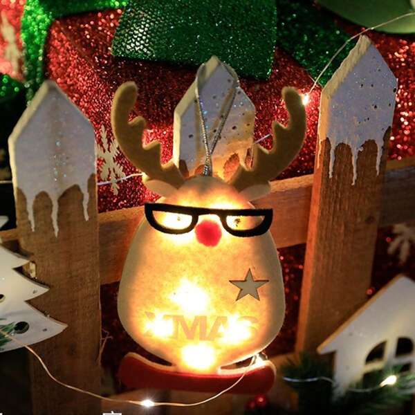 

1pc Christmas Elk Shaped Decorative Light, Yellow
