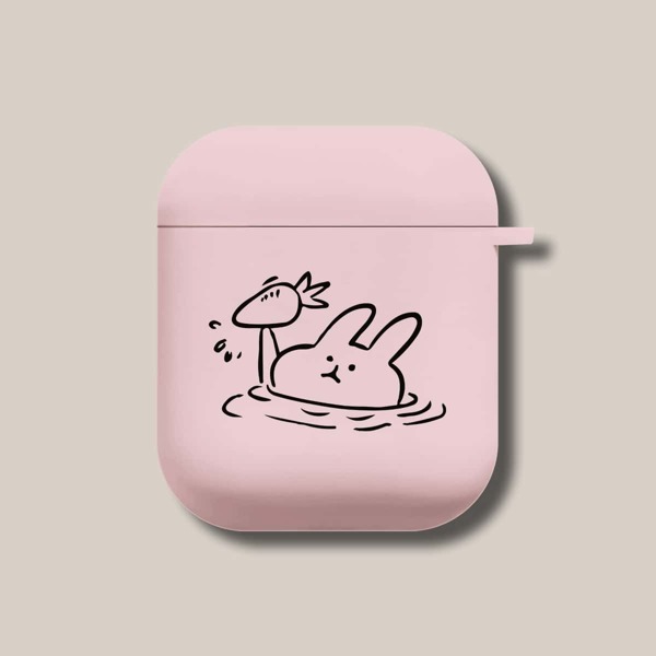 

Чехол для Airpods с узором кролика, Розовые