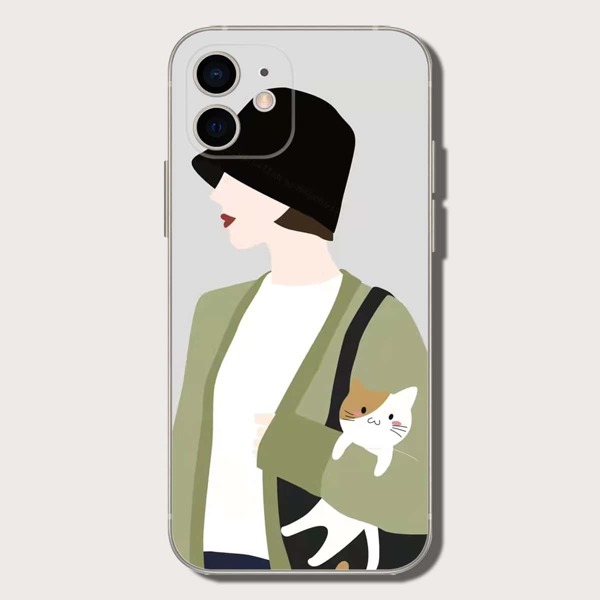 

Girl Painted Phone Case, Multicolor