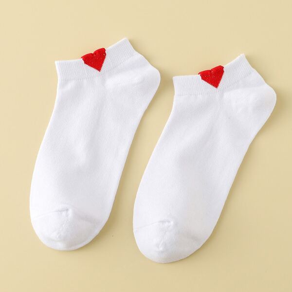

Heart Print Ankle Socks, Multicolor