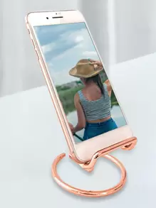 Soporte de celular metálico - Oro rosa - Ver 1