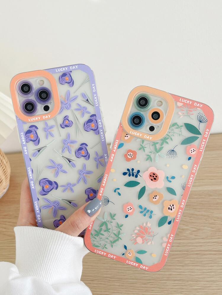 2pcs Floral Phone Case - Multicolor - View 1