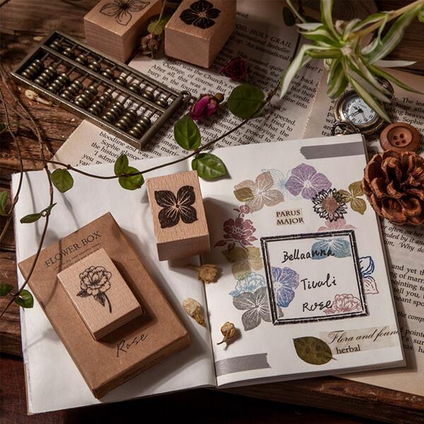 

1pc Plants Print Random Stamp, Multicolor